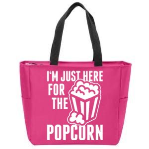 Im Just Here For The Popcorn Zip Tote Bag