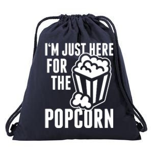 Im Just Here For The Popcorn Drawstring Bag