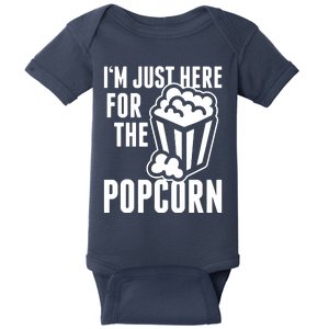 Im Just Here For The Popcorn Baby Bodysuit