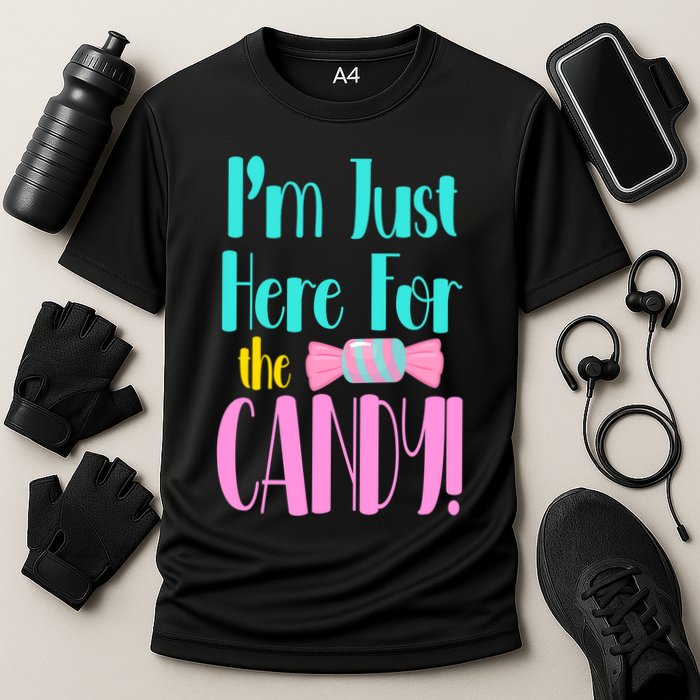 Im Just Here For The Candy Halloween Cooling Performance Crew T-Shirt