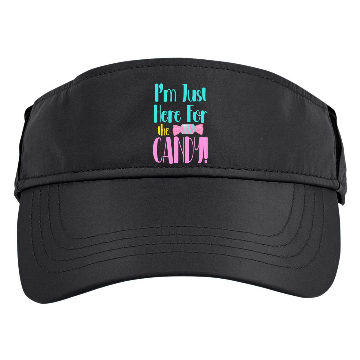 Im Just Here For The Candy Halloween Adult Drive Performance Visor