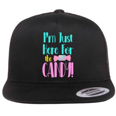 Im Just Here For The Candy Halloween Flatbill Hat