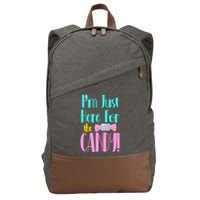 Im Just Here For The Candy Halloween Cotton Canvas Backpack