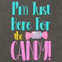 Im Just Here For The Candy Halloween Cotton Canvas Backpack