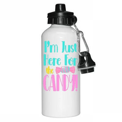 Im Just Here For The Candy Halloween Aluminum Water Bottle 