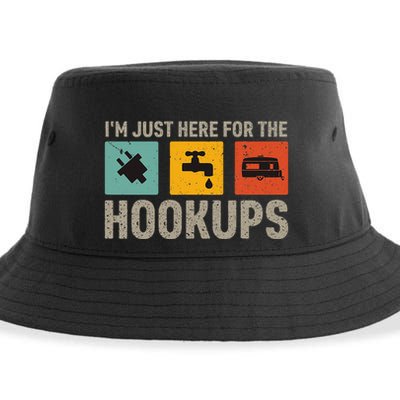 IM Just Here For The Hookups Sustainable Bucket Hat