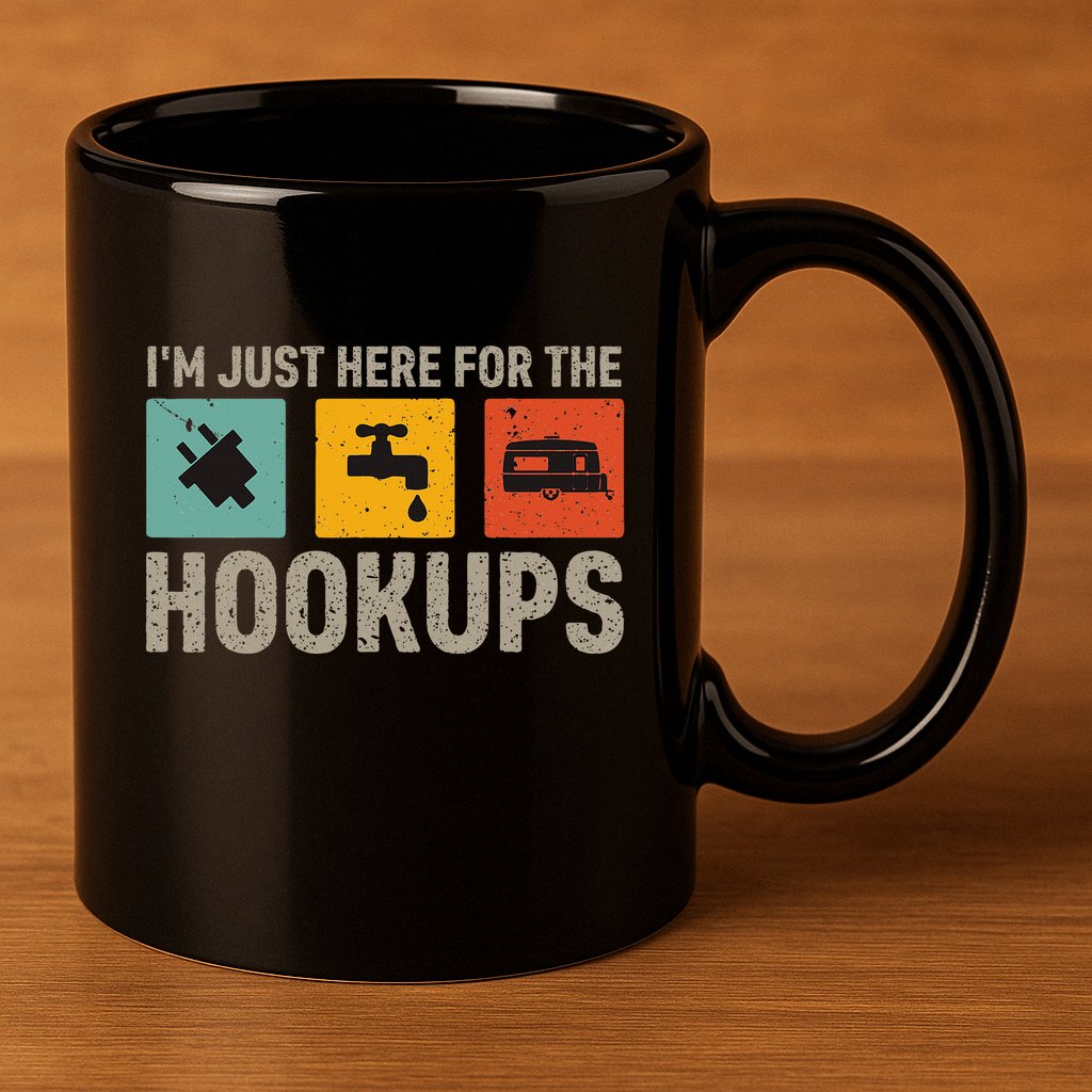 IM Just Here For The Hookups 11oz C Handle Ceramic Mug