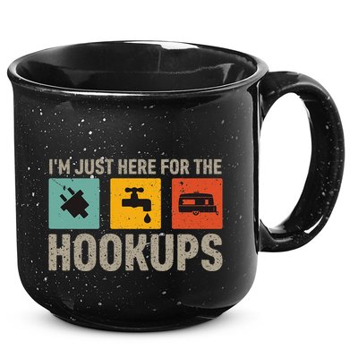 IM Just Here For The Hookups 15oz Campfire Ceramic Mug