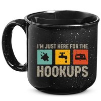 IM Just Here For The Hookups 15oz Campfire Ceramic Mug