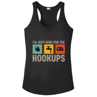 IM Just Here For The Hookups Ladies PosiCharge Competitor Racerback Tank