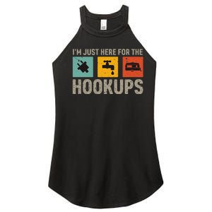 IM Just Here For The Hookups Women's Perfect Tri Rocker Tank