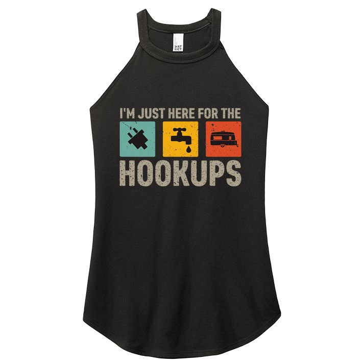 IM Just Here For The Hookups Women's Perfect Tri Rocker Tank