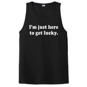 Im Just Here To Get Lucky Funny St Patricks Day PosiCharge Competitor Tank