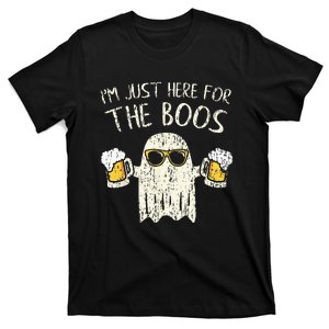 Im Just Here For The Boos Funny Gift Halloween Ghost T-Shirt