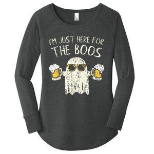 Im Just Here For The Boos Funny Gift Halloween Ghost Women's Perfect Tri Tunic Long Sleeve Shirt