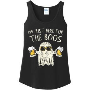 Im Just Here For The Boos Funny Gift Halloween Ghost Ladies Essential Tank