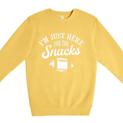 I'm Just Here For The Snacks Funny Fantasy Football League Premium Crewneck Sweatshirt