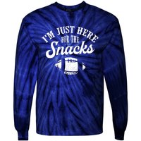 I'm Just Here For The Snacks Funny Fantasy Football League Tie-Dye Long Sleeve Shirt