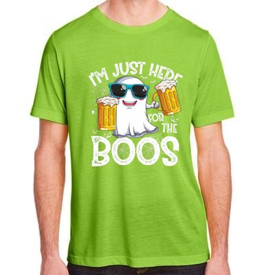 IM Just Here For The Boos Funny Halloween Ghost Adult ChromaSoft Performance T-Shirt