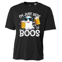 IM Just Here For The Boos Funny Halloween Ghost Cooling Performance Crew T-Shirt