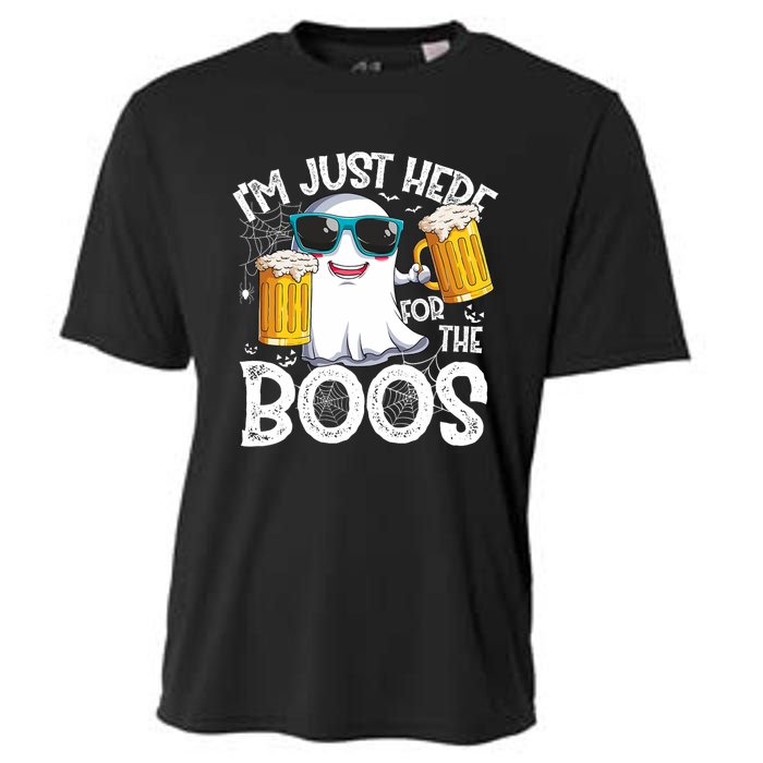 IM Just Here For The Boos Funny Halloween Ghost Cooling Performance Crew T-Shirt