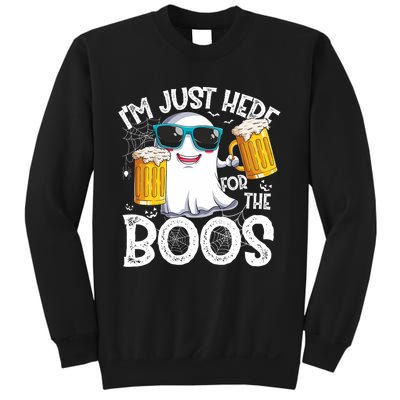 IM Just Here For The Boos Funny Halloween Ghost Sweatshirt