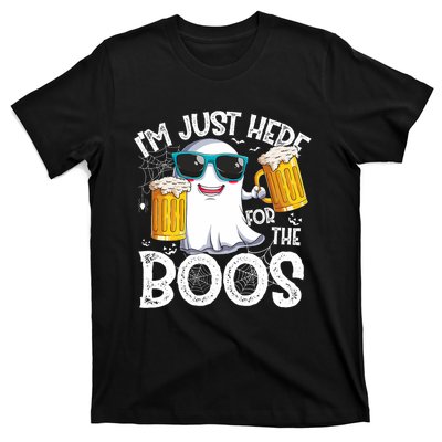 IM Just Here For The Boos Funny Halloween Ghost T-Shirt