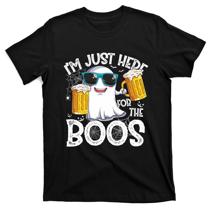 IM Just Here For The Boos Funny Halloween Ghost T-Shirt