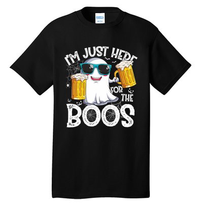 IM Just Here For The Boos Funny Halloween Ghost Tall T-Shirt