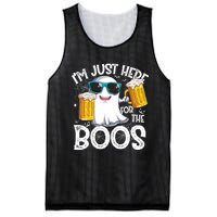 IM Just Here For The Boos Funny Halloween Ghost Mesh Reversible Basketball Jersey Tank