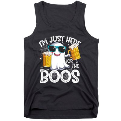 IM Just Here For The Boos Funny Halloween Ghost Tank Top