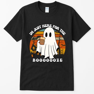 IM Just Here For The Booze Funny Halloween Beer Lover Ghost Tall T-Shirt