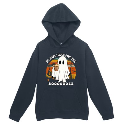 IM Just Here For The Booze Funny Halloween Beer Lover Ghost Urban Pullover Hoodie