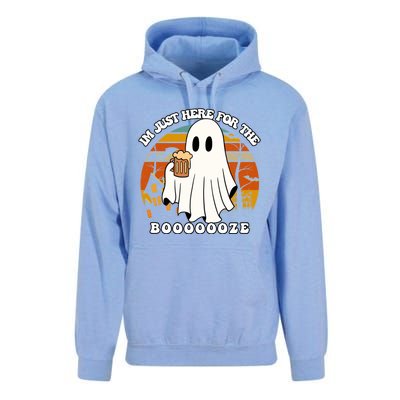 IM Just Here For The Booze Funny Halloween Beer Lover Ghost Unisex Surf Hoodie