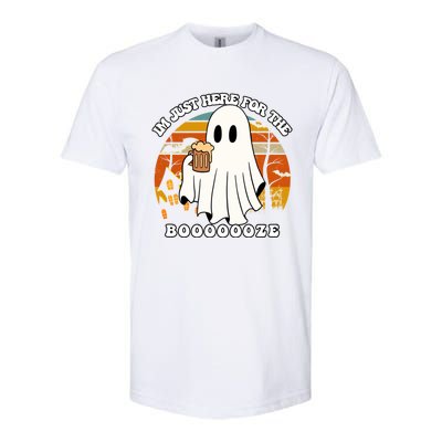 IM Just Here For The Booze Funny Halloween Beer Lover Ghost Softstyle CVC T-Shirt