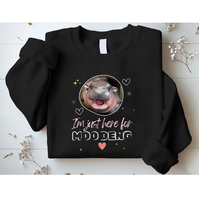 IM Just Here For Moo Deng Bouncy Souvenir Sweatshirt