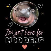 IM Just Here For Moo Deng Bouncy Souvenir Sweatshirt