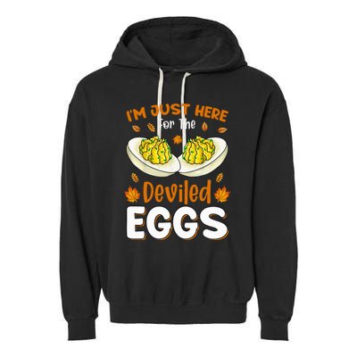 IM Just Here For The Deviled Eggs Garment-Dyed Fleece Hoodie