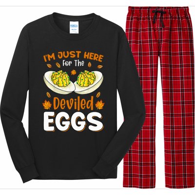 IM Just Here For The Deviled Eggs Long Sleeve Pajama Set