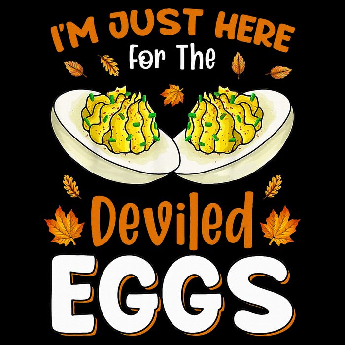 IM Just Here For The Deviled Eggs Flat Bill Trucker Hat