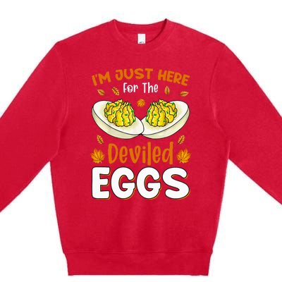 IM Just Here For The Deviled Eggs Premium Crewneck Sweatshirt