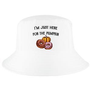 IM Just Here For The Pumpkin Donuts Funny Halloween Design Cool Comfort Performance Bucket Hat