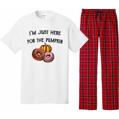 IM Just Here For The Pumpkin Donuts Funny Halloween Design Pajama Set