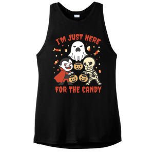 I'm Just Here For The Candy Halloween Costume Funny Ladies PosiCharge Tri-Blend Wicking Tank