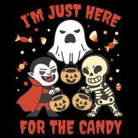 I'm Just Here For The Candy Halloween Costume Funny Backpack