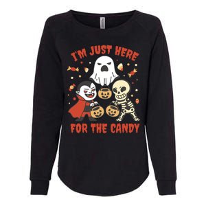 I'm Just Here For The Candy Halloween Costume Funny Womens California Wash Sweatshirt