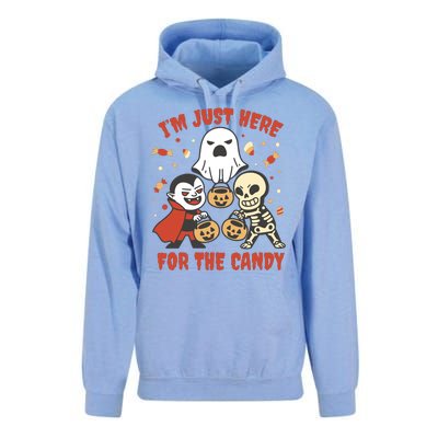 I'm Just Here For The Candy Halloween Costume Funny Unisex Surf Hoodie