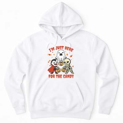 I'm Just Here For The Candy Halloween Costume Funny Hoodie