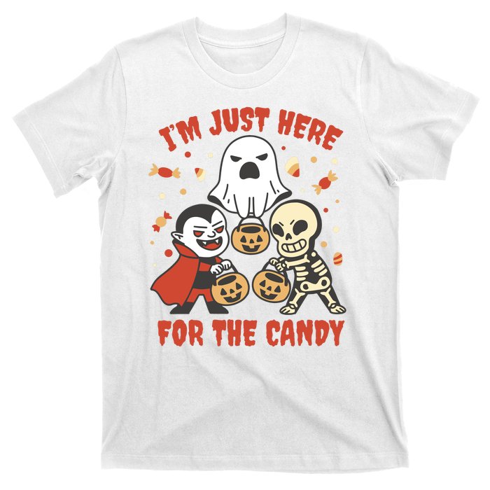 I'm Just Here For The Candy Halloween Costume Funny T-Shirt