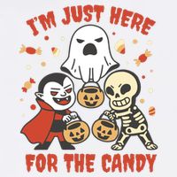 I'm Just Here For The Candy Halloween Costume Funny 11oz C Handle Ceramic Mug